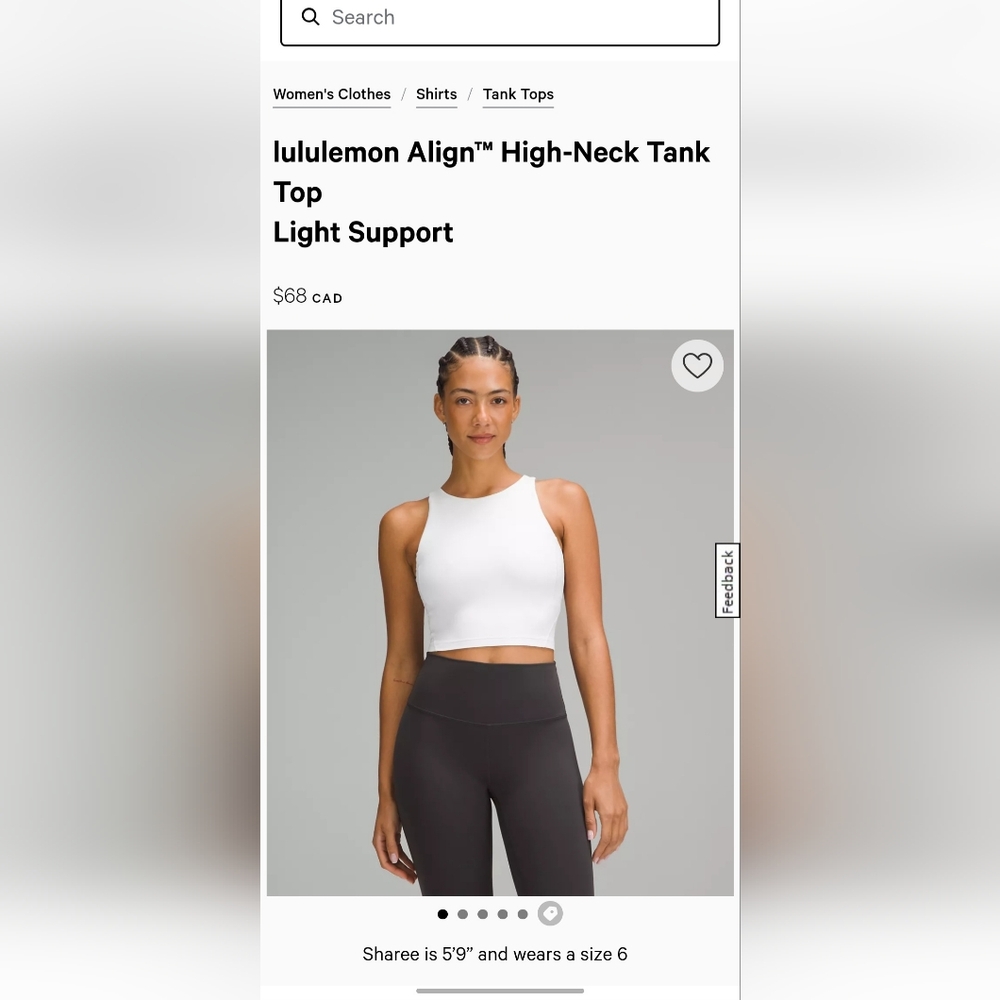 Lululemon align high neck tank top - BNWOT
